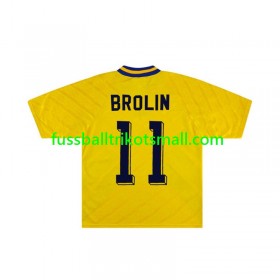 Fußballtrikots Schweden Brolin 11 Retro 1994 Kurzarm Heimtrikotsatz kaufen